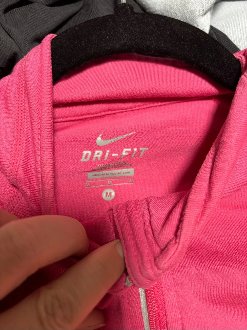 Nike Bright Pink Quarter-Zip Running Top